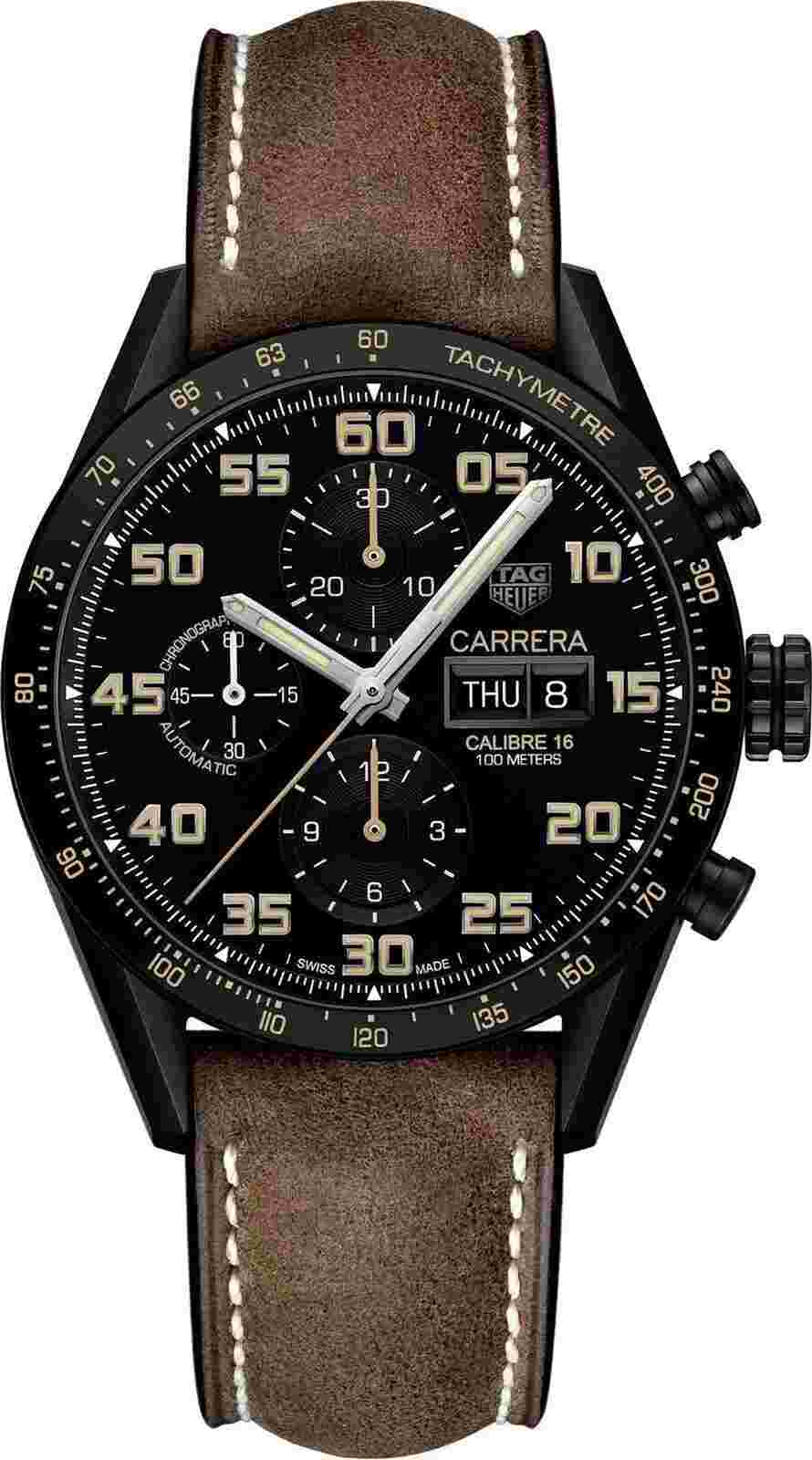 TAG Heuer Carrera Men's Black Watch - CV2A84.FC6394