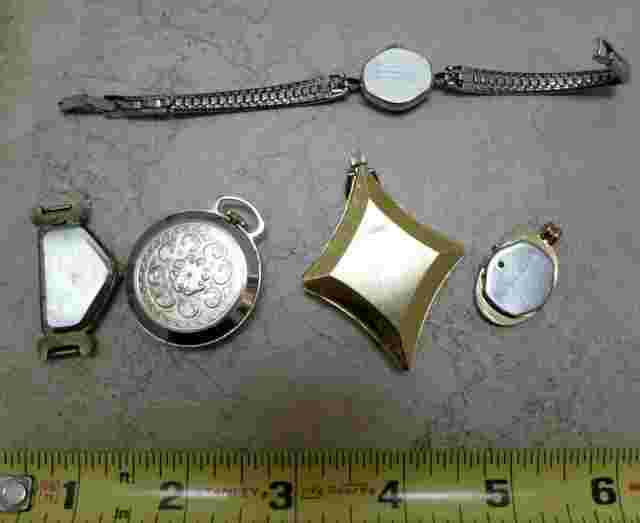 Vintage, Estate Lot Of 5 Ladies Watches, Nelson, Garfield, Perini, Free Shipping