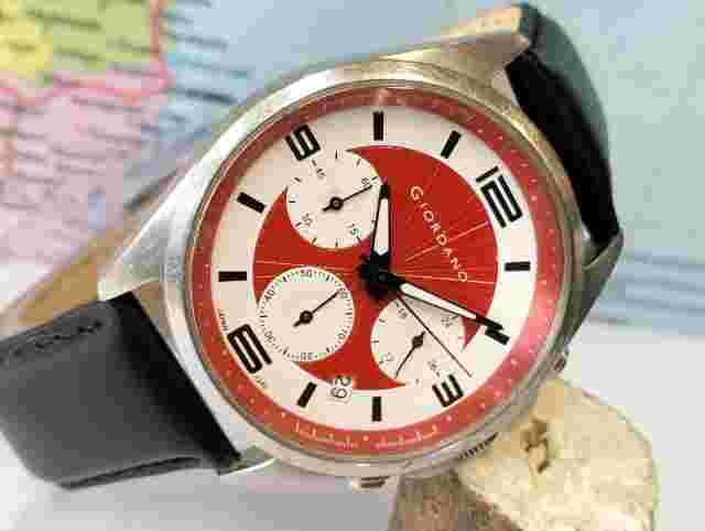 GIORDANO CHRONOGRAPH QUARTZ 1240.VD53 JAPAN MEN'S FULL WORKING ALL ORG. VINTAGE