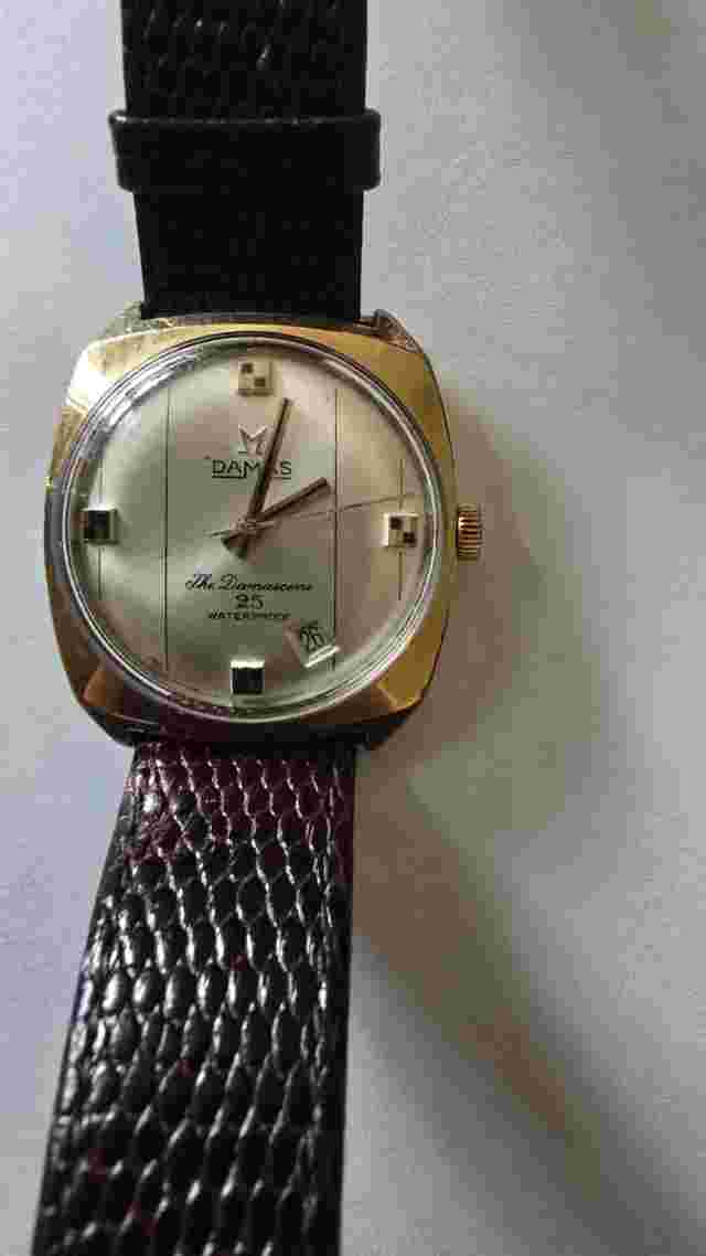 Vintage DAMAS DAMASCENE 25 Gold Plated AUTOMATIC Watch.