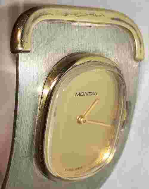 Rare Vintage Mondia Sterling Silver Modernist Ladies Bracelet Watch Hand Winding