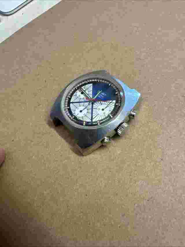 Le Gant LeGant Chronograph 3 Reg 1970s 17 jewel 38mm Valjoux 7736 needs service