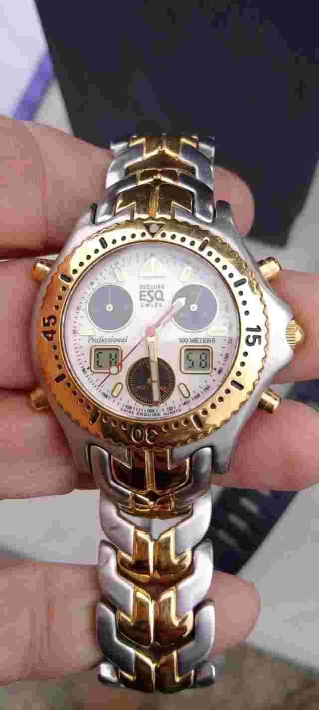 Men's ALARM CHRONOGRAPH ANALOG-DIGITAL Watch ESQ SWISS 300385