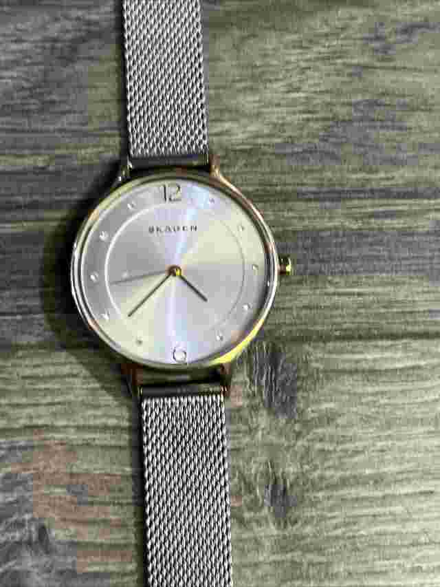 Skagen Women's 2 tone gold/silver tone Mesh adjustable Bracelet Watch SKW2340