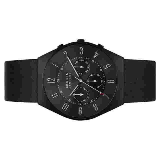 Skagen Grenen Chronograph Quartz Black Dial Men's Watch SKW6843