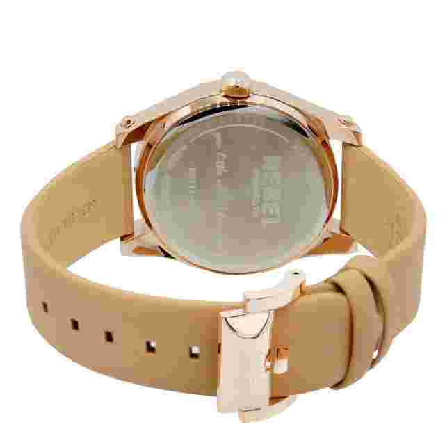Rebel Women's RB111-8151 Gravesend Crystals Puzzel-Piece Dial Tan Leather Watch