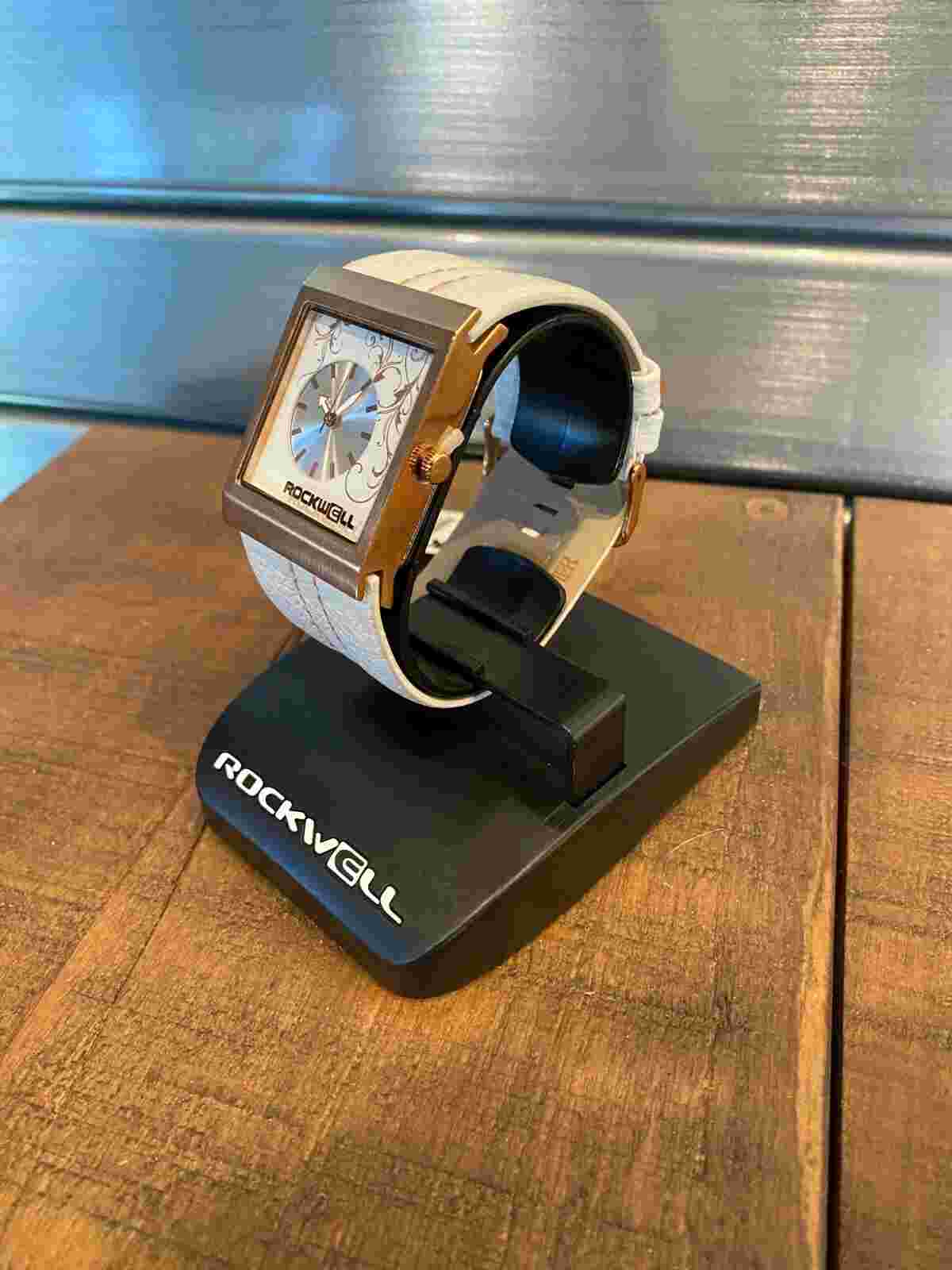 Rockwell Time Unisex MC113 MERCEDES Gold Leather and White Watch
