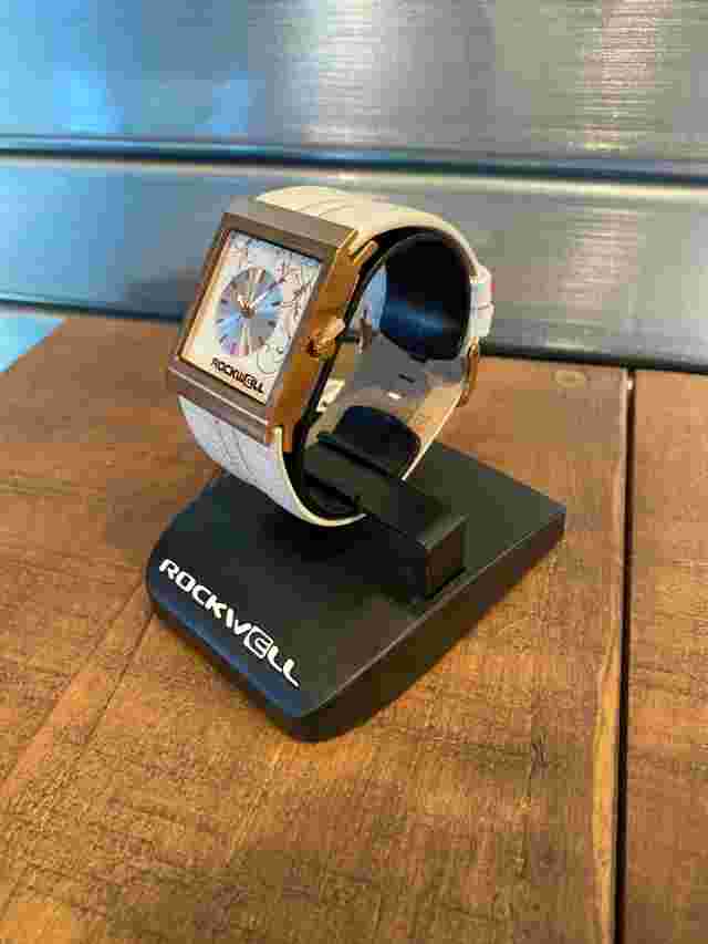 Rockwell Time Unisex MC113 MERCEDES Gold Leather and White Watch