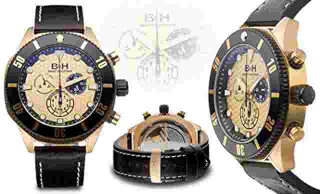 NEW Brandt & Hoffman 14060 Mens Swiss Chronograph Dunbar Collection Classy Watch