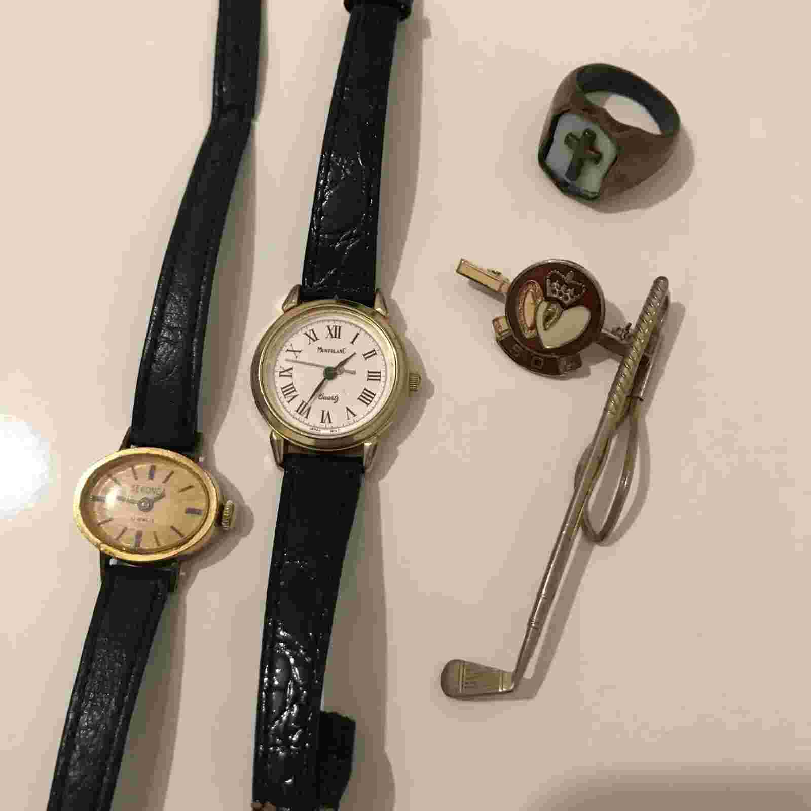 VTG Seconda Ladies Watch And More. Needs Battery.