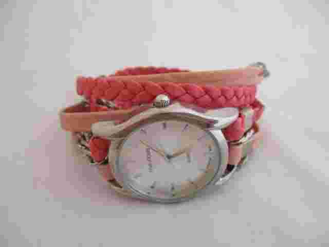 Maurices Girl's Pink Wrap Band Analog Watch