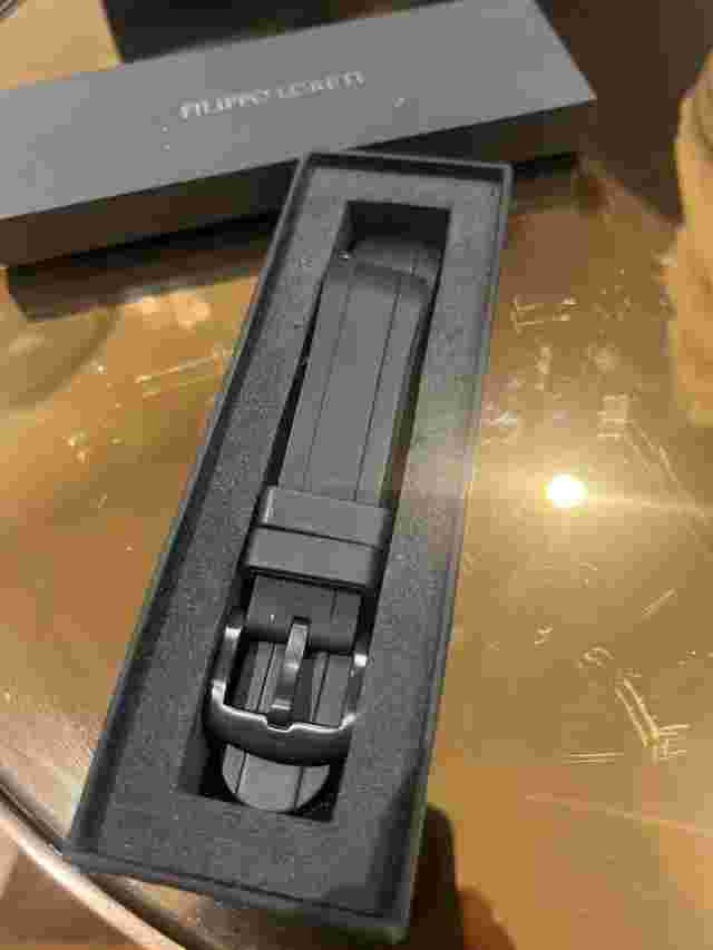 Filipino Loreti Watch Strap Black Rubber
