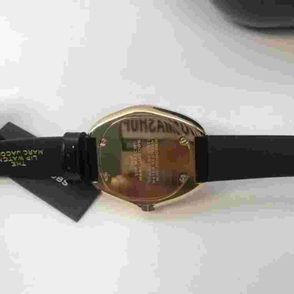 Original Marc Jacobs The Lip Quartz Black Dial Ladies Watch MJ0120190889. Women