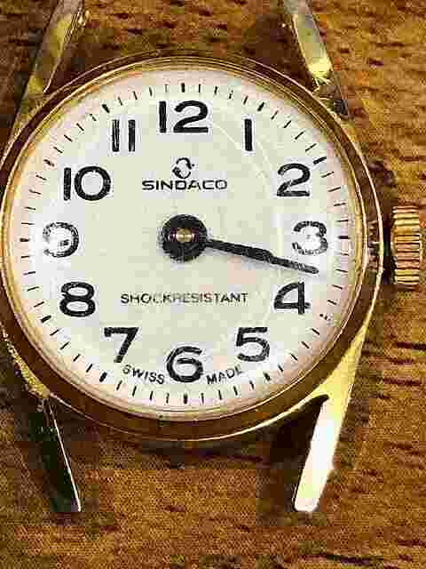 Vintage Rare Swiss Made Sindaco ShockResistant Mechanical Ladies Watch Head-22mm