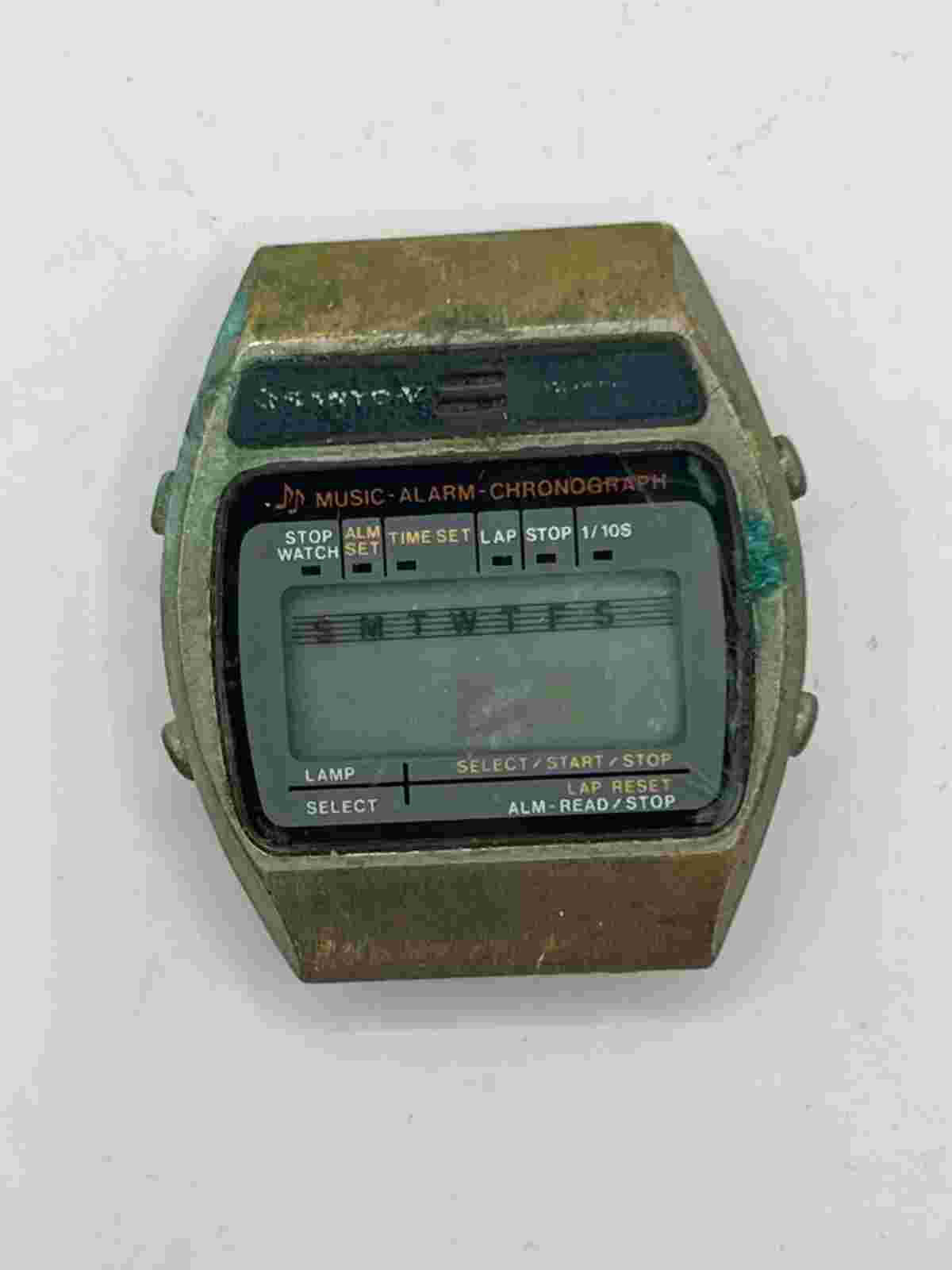 VINTAGE SANYO DIGITAL CHRONOGRAPH MEN'S WATCH FOR Repair Scrap PARTS NOT WORKING