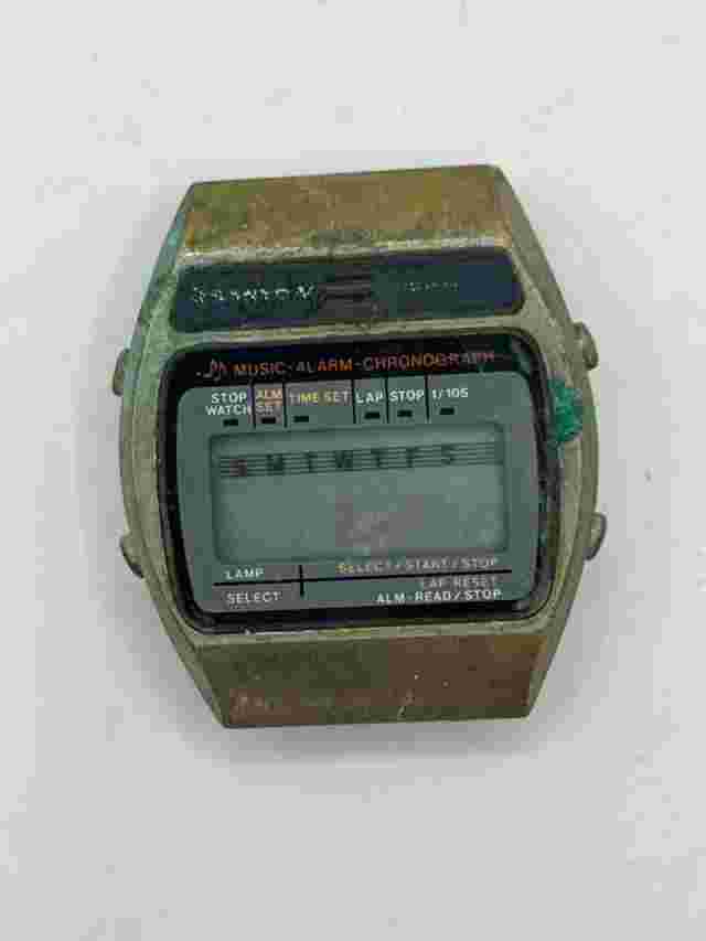 VINTAGE SANYO DIGITAL CHRONOGRAPH MEN'S WATCH FOR Repair Scrap PARTS NOT WORKING