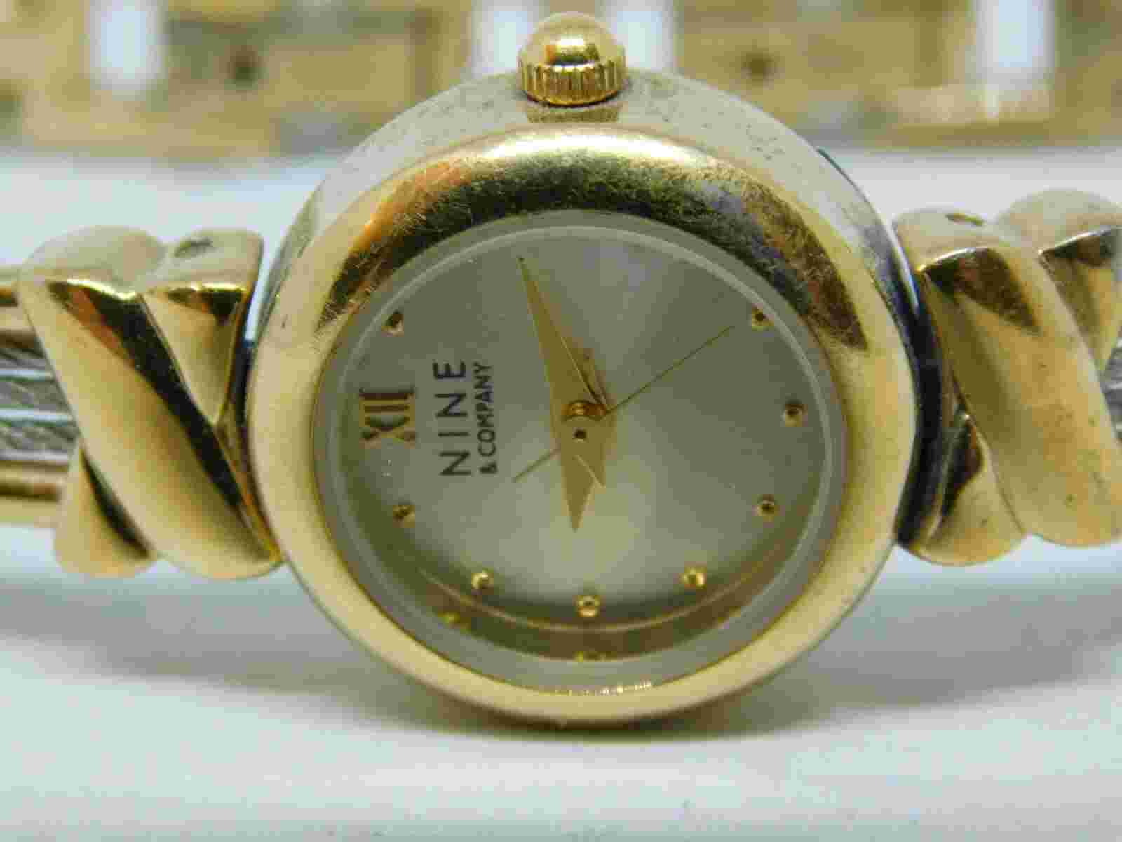 Nine & Company 9C/5061 Two Tone Quartz Analog Ladies Watch Sz. 6 3/4"