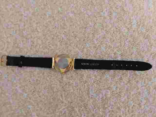 Becora Vintage Black Wristwatch with Floating Jewels