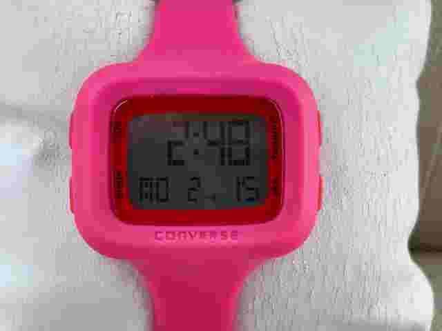 Converse Women Wristwatch Pink Sport Rubber Band Digital Wrist Watch W Box NWT