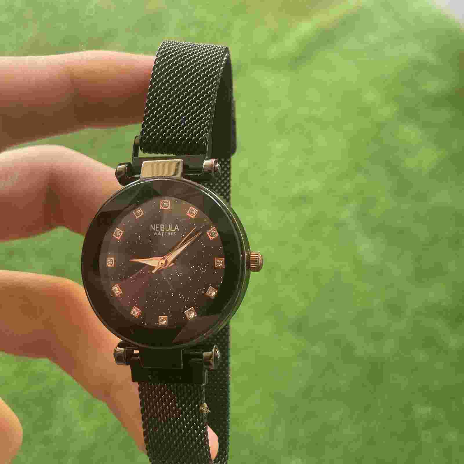 Nebula Watxhes Galaxy Star Dust Watch Womens Diamond New Battery Adjust Band