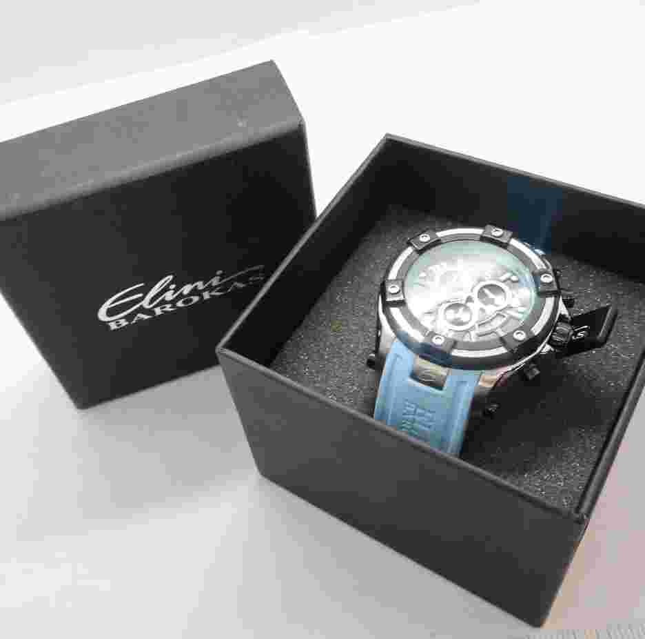 ELINI BAROKAS, 660ft "Gladiator" CHRONO w/Box, BIG MENS DIVE WATCH,MIB R25-30