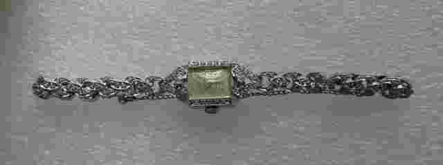 14K gold & 92 diamonds Lady's mechanical watch "OLYMPIC" $2200 Scrap $850+