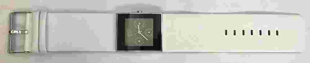 GOOIX Unisex Multifunction Watch Designer Dial with Stones, Black and White