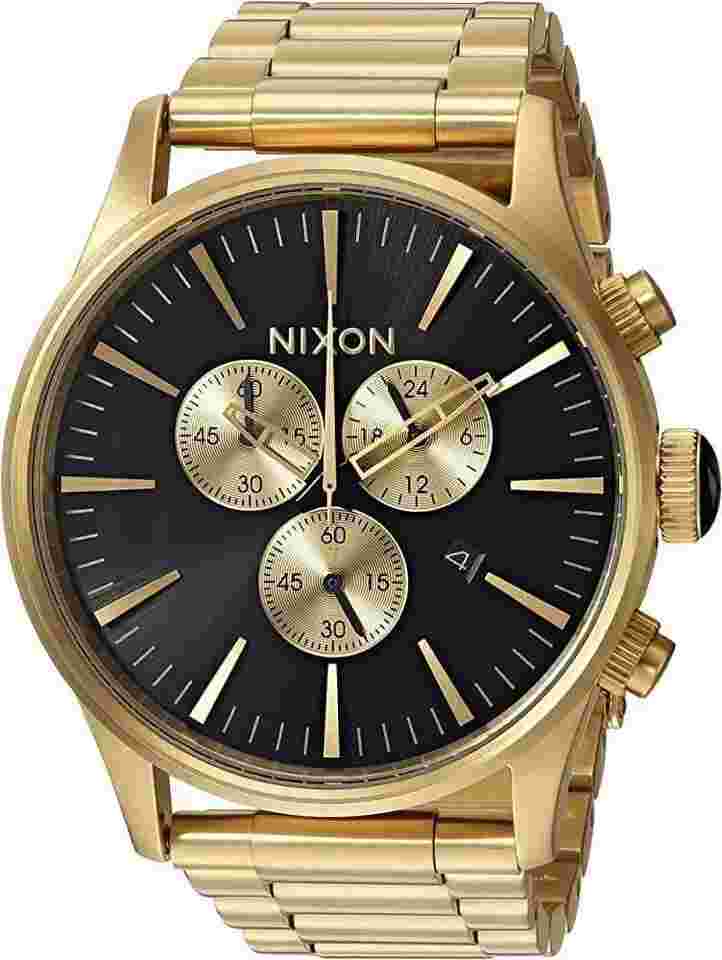 NIXON WATCH SENTRY  CHORNO MASTER GOLD BRAND NEW 100% AUTHENTIC WITH EXTRA LINK