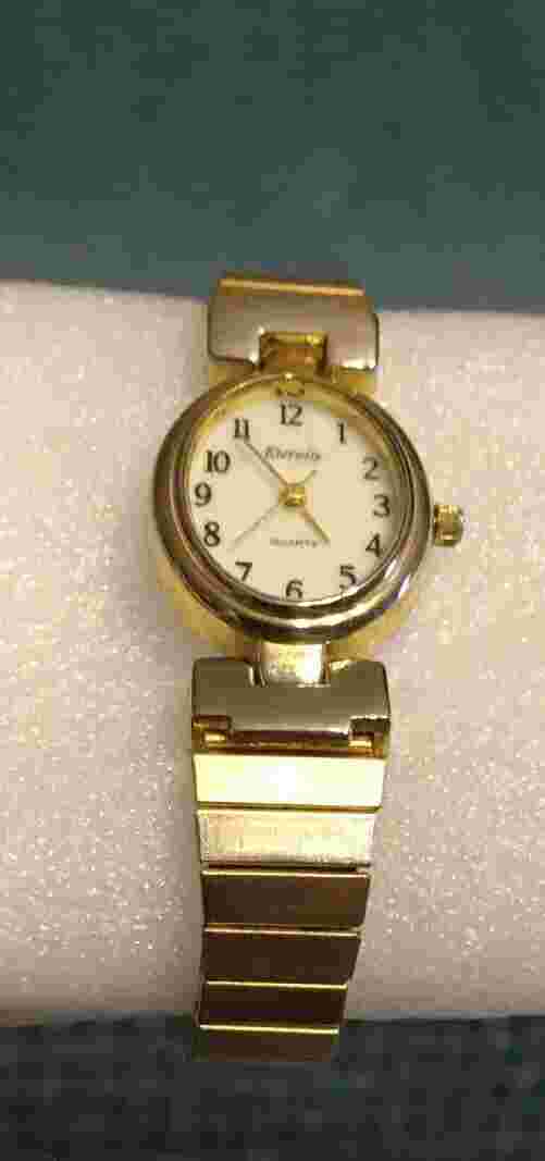 Eternity Womens Gold Wind Up Watch W Stretch Band, Standard Face Nice 4 Everyday
