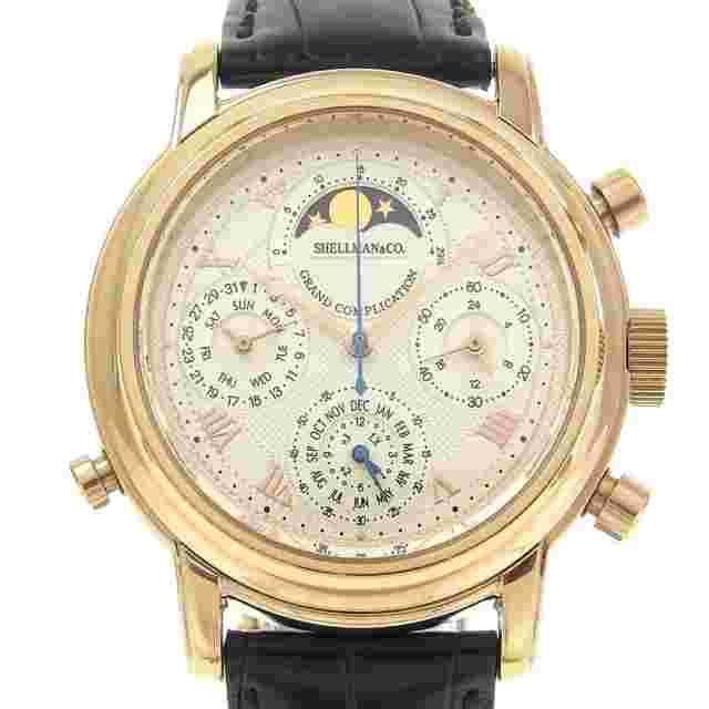 Shellman Grand Complication GPP6771 T011179 Men's Watch Silver Dial GP w/ boxed