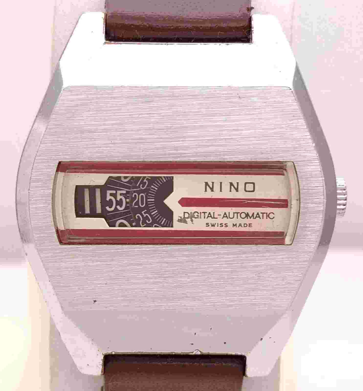 NINO DIGITAL JUMP HOURS Automatic N901 Swiss Cal. AS2072 Men's Vintage 25J Watch