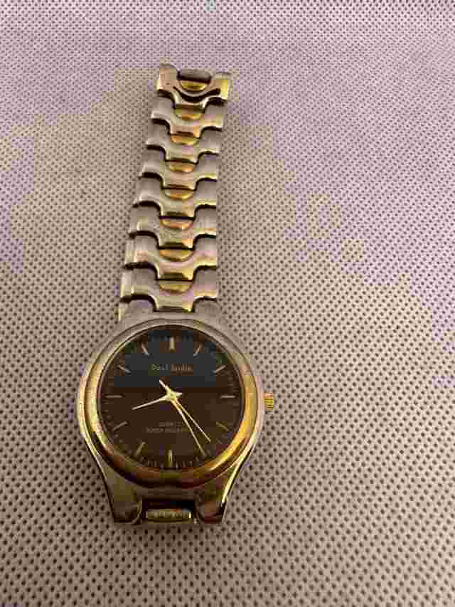 Paul Jardin Quartz Water Resistant Watch Black Face Water Resistant 7.5” Long