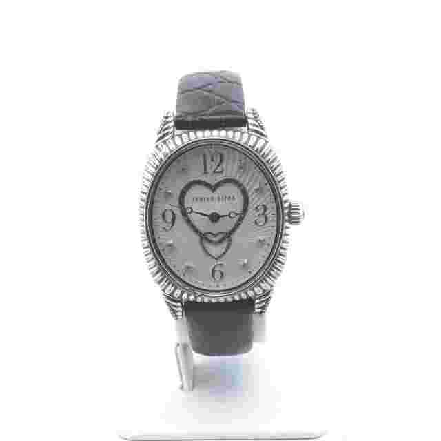Designer Sterling Silver Judith Ripka Steel Heart Quartz Watch