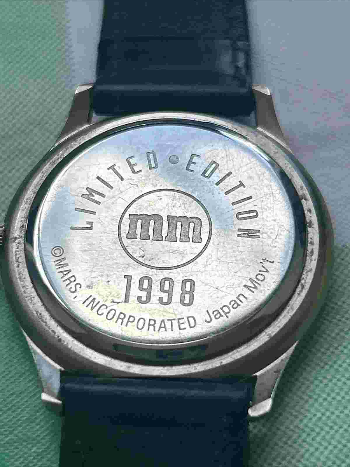 Vintage M&M's Genuine Leather Quartz Analog Women's Watch 1998