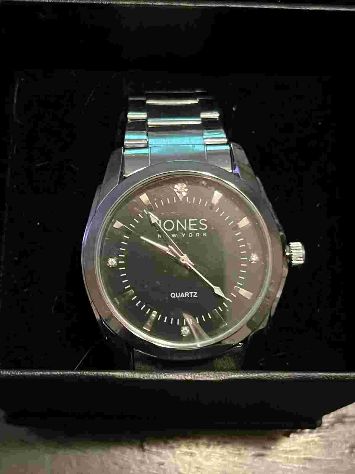 Jones New York Stainless Steel Alexander men’s Watch NIB New in Box with tag