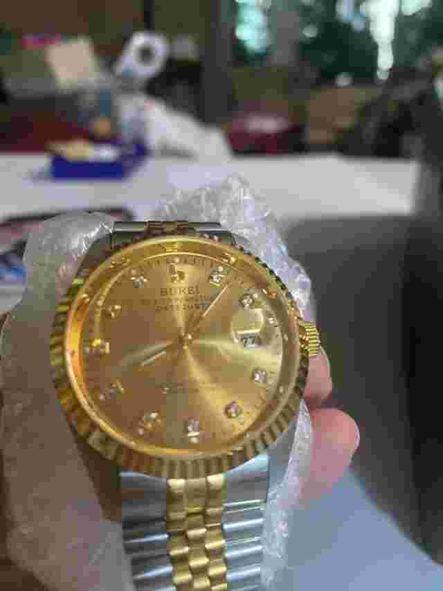 BUREI Men’s Oyster Perpetual Date Just Stainless Steel Without Box