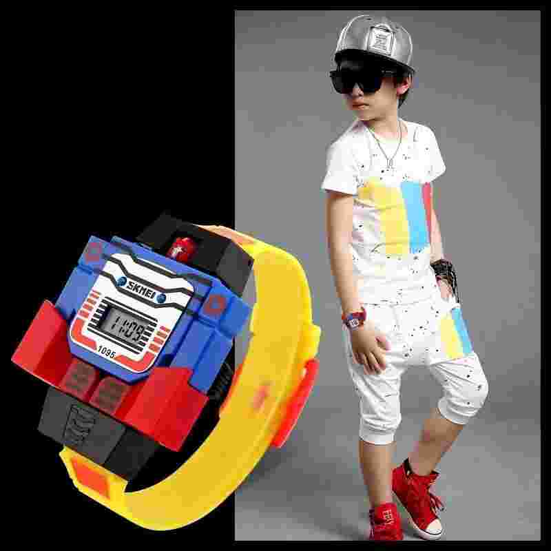 Kids LED Watch | Robot Transformation Toy, Cartoon, Sports, Digital Fun Kids Wat