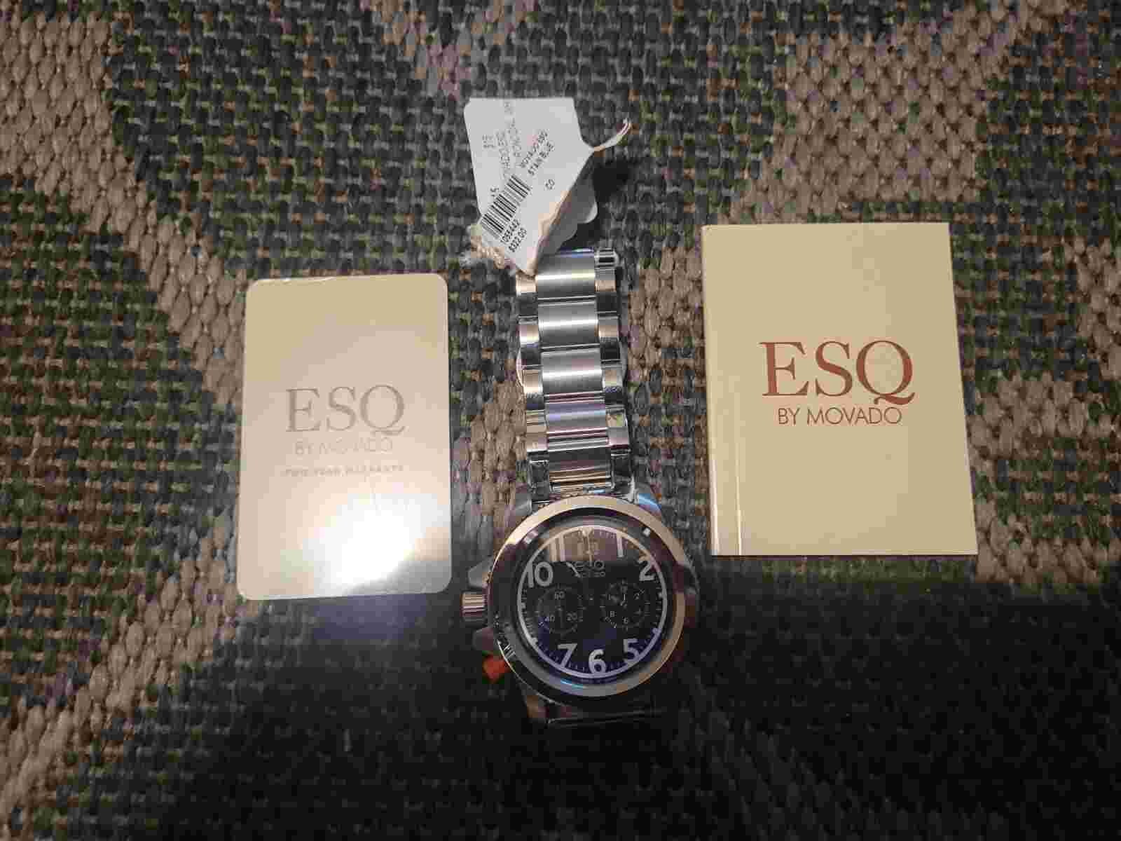 ESQ by Movado Excel Blue Dial Chronograph Tachymeter Men's Watch BRAND NEW