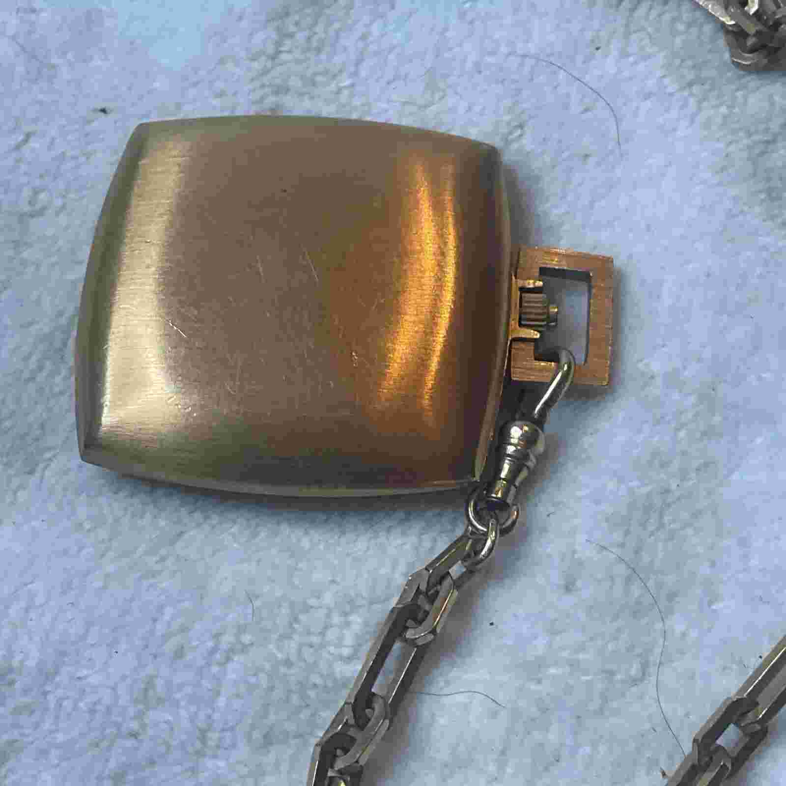 Vintage Pierre Jacquard 17 Jewels Square Pocket Watch