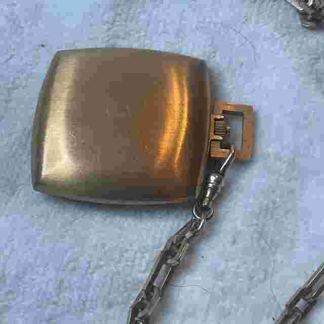 Vintage Pierre Jacquard 17 Jewels Square Pocket Watch