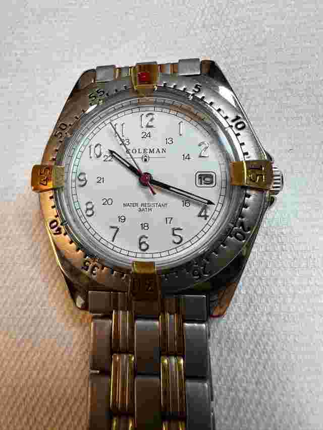 Coleman Men’s Analog Watch 40-010 Outdoor 3ATM Stainless Steel Bracelet 39mm