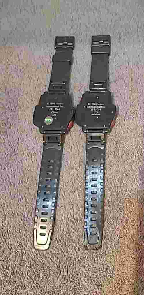 Pair Of Vintage RARE 1996 Hasbro Action Man 'Crime Buster' Toy Watches As Seen