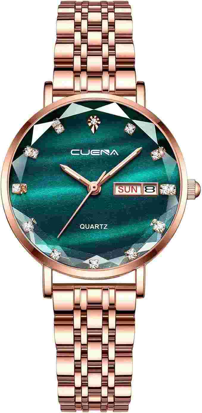 CUENA DATE/TIME LEASURE STYLE FASHION WOMENS WRIST WATCH