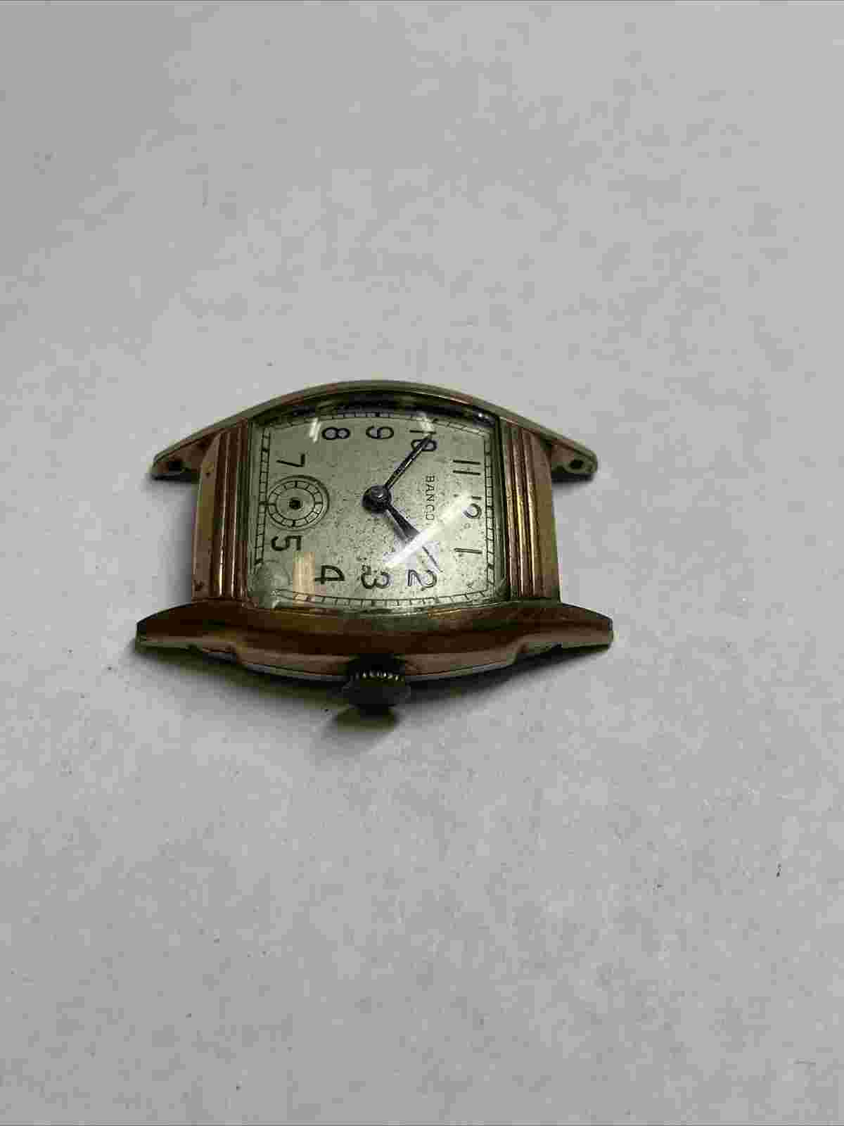 Vintage mans Bancor Britix manual wind watch for parts or repair
