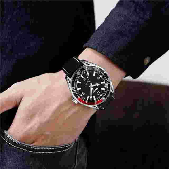 SKMEI Men Watches Luxury Brand Male Quartz Wristwatch Calendar Boy Leather Watch