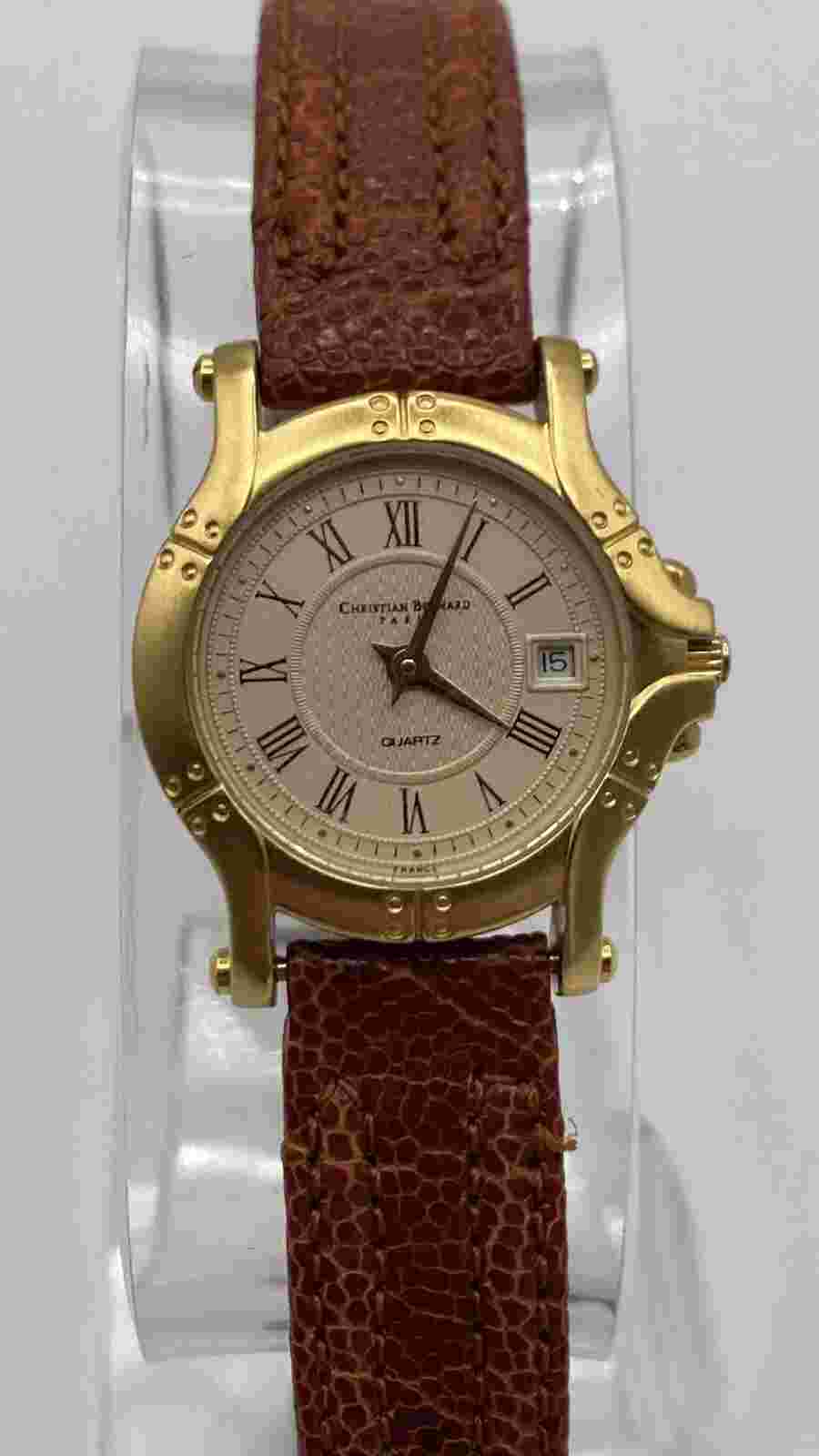 Christian Bernard 18K Gold Electroplated / Stainless Steel Watch Vintage 1990's