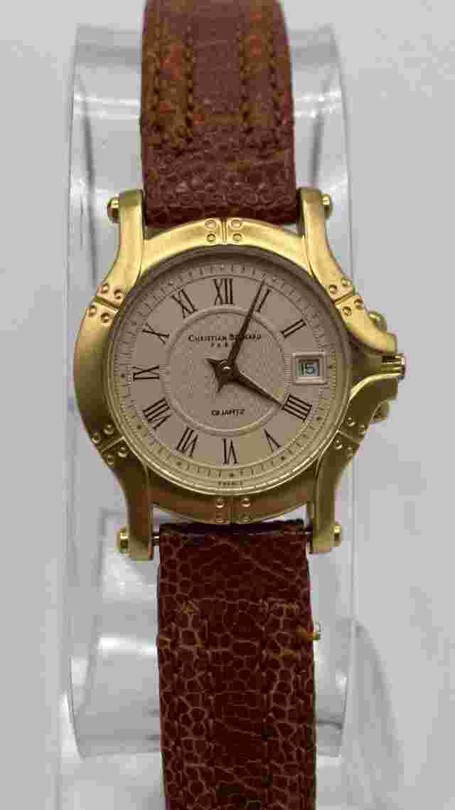 Christian Bernard 18K Gold Electroplated / Stainless Steel Watch Vintage 1990's