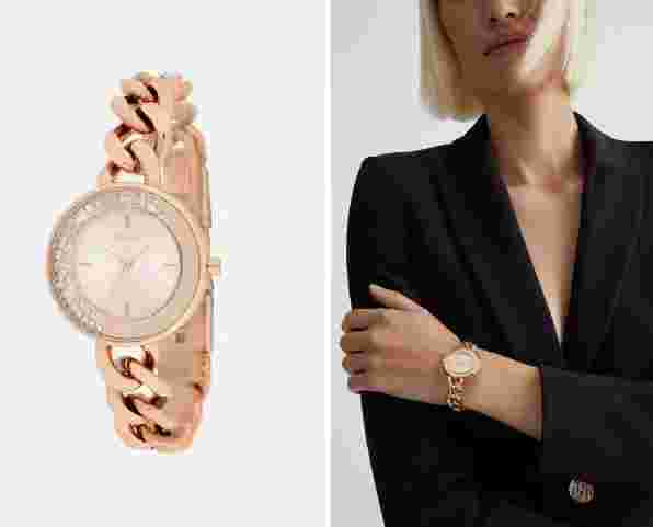 Women's Watch Liu Jo Steel Bracelet Plated Rose Gold and Crystals TLJ2242