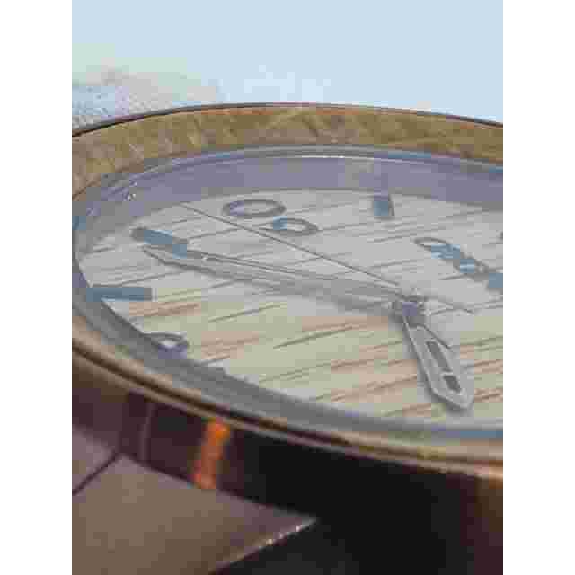 Original Grain Men's Stainless Steel Wood Watch 47mm Barrel