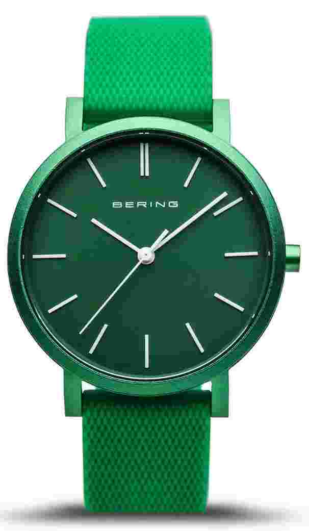 Bering Time Watch - True Aurora Unisex Green Dial and Mesh Band 16934-899